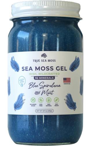 True Sea Moss Blue Spirulina And Mint Sea Moss Gel