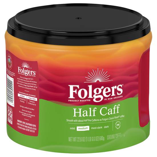 Folgers Half Caff Ground Coffee Medium Roast (22.6 oz)