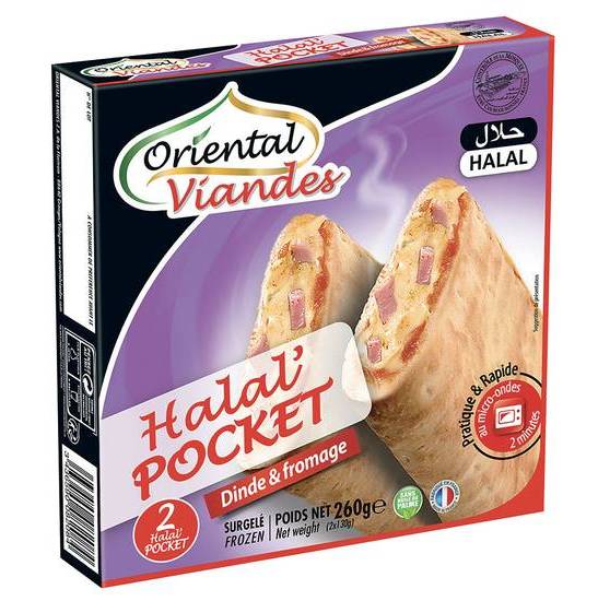 Halal' pocket dinde / fromage - oriental viandes - 2 * 130g (260g)