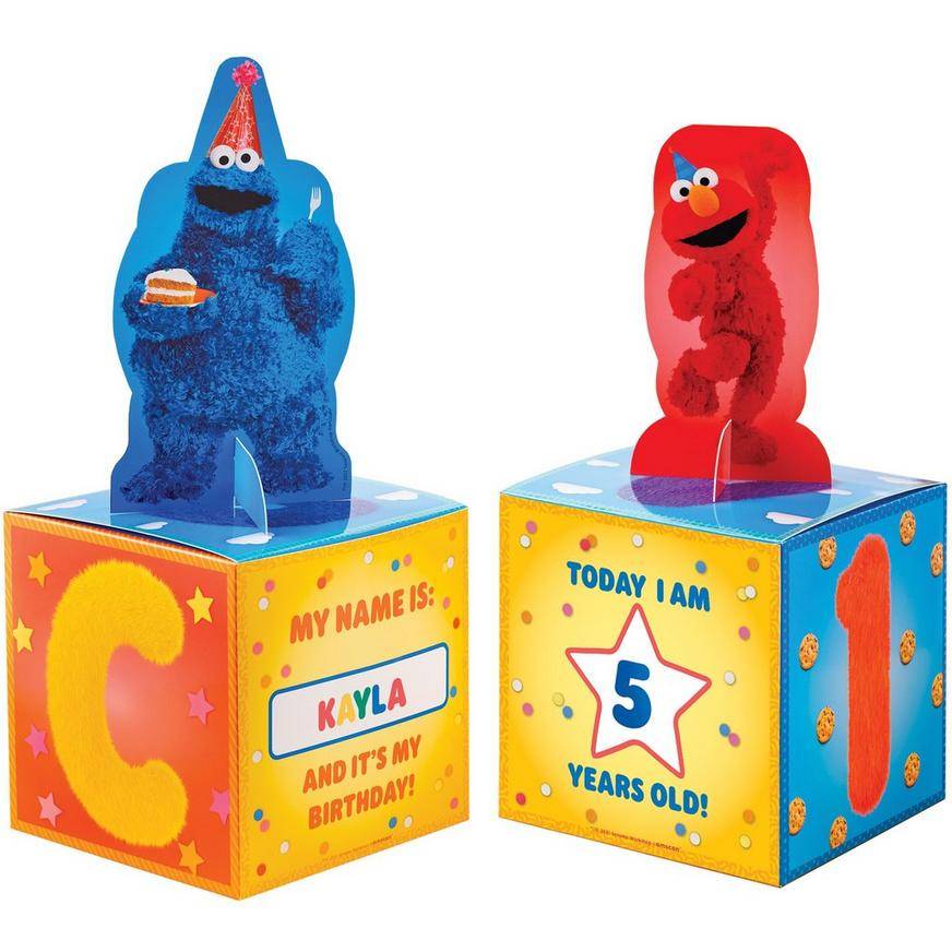 Elmo Cookie Monster Table Centerpieces, 2pc - Everyday Sesame Street