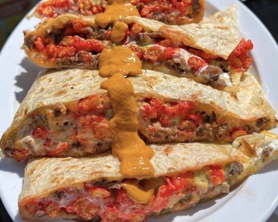 Hot Cheeto Quesadilla w/ side of fries