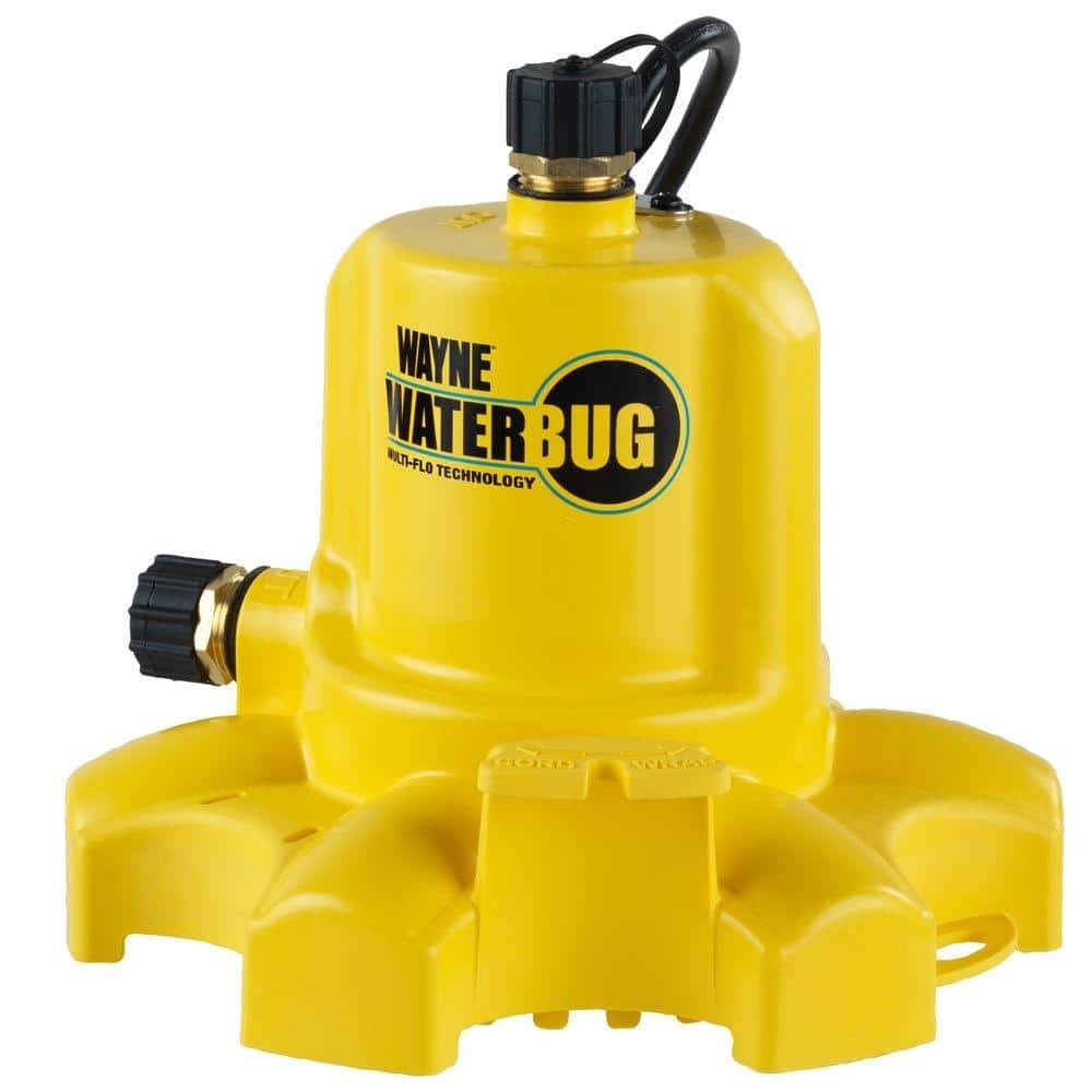 Wayne 1/6 Hp Waterbug Submersible Utility Pump With Multi-Flo Technology