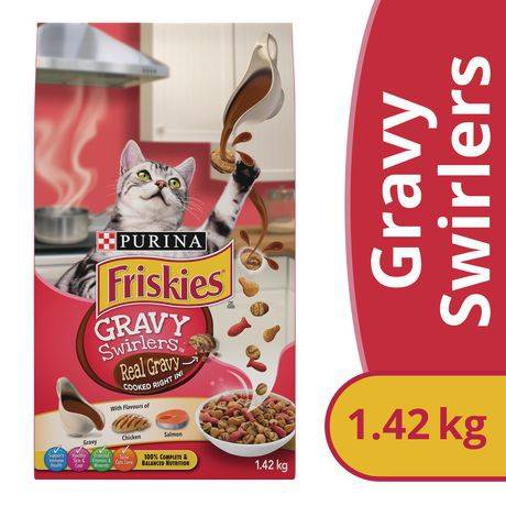 Purina Friskies Gravy Swirlers Dry Cat Food (1.42 kg)