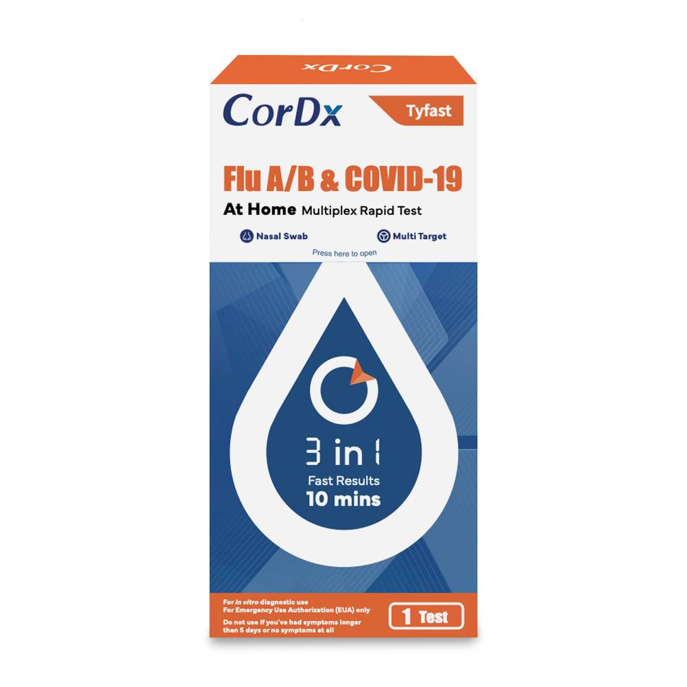 CorDx Tyfast Flu A/B & COVID-19 Multiplex Rapid Test