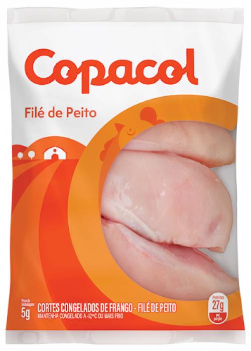 Copacol Filé de peito de frango congelado (Embalagem: 1kg aprox)