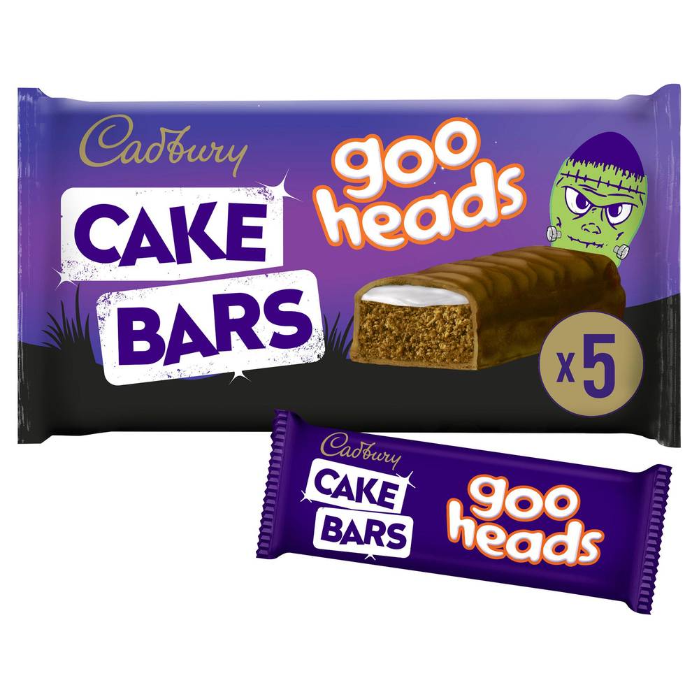 Cadbury Goo Heads Cake Bars x5