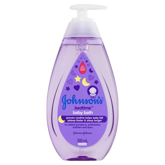 Johnson's Bedtime Gentle Calming Jasmine & Lily Scented Tear-Free Baby Bath 500ml