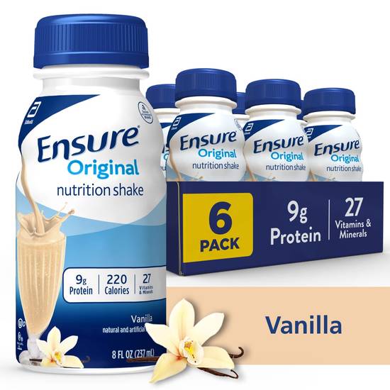 Ensure Original Nutrition Shake Vanilla Ready-to-Drink 8 fl oz, 6CT