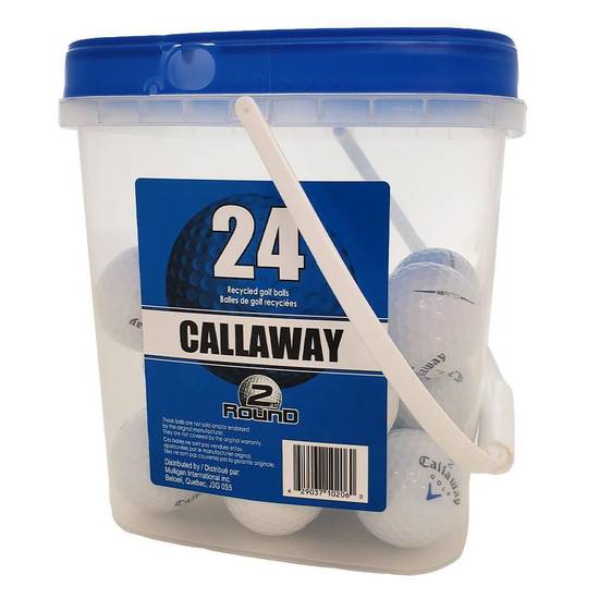 Round Two Recycled Callaway Golf Balls With Bucket (1 set)