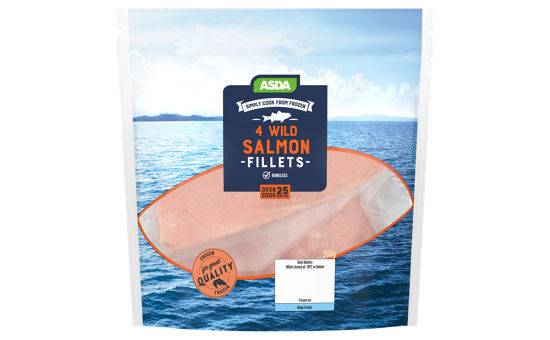 Asda 4 Wild Salmon Fillets 360g