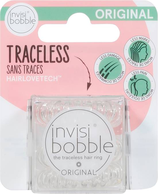 Invisibobble Hairlovetech Crystal Clear Original Traceless Hair Ring (3 ct)