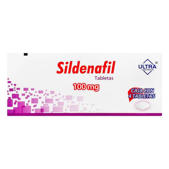 Ultra laboratorios sildenafil tabletas 100 mg (4 piezas)