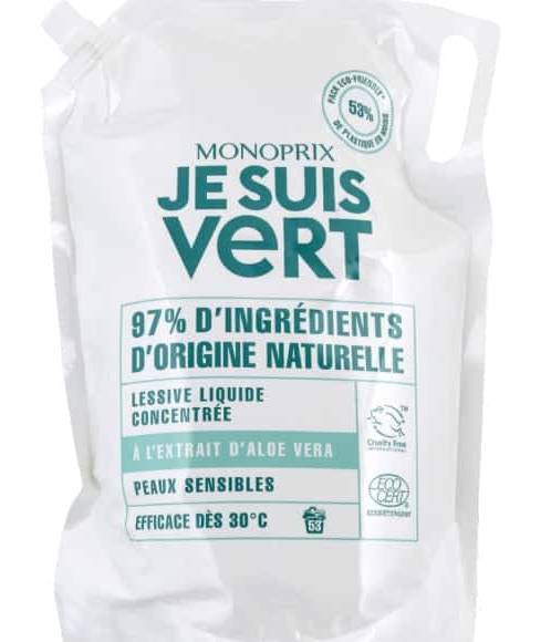 Monoprix - Lessive liquide concentrée à l'aloe vera 53 lavages (1,98L)