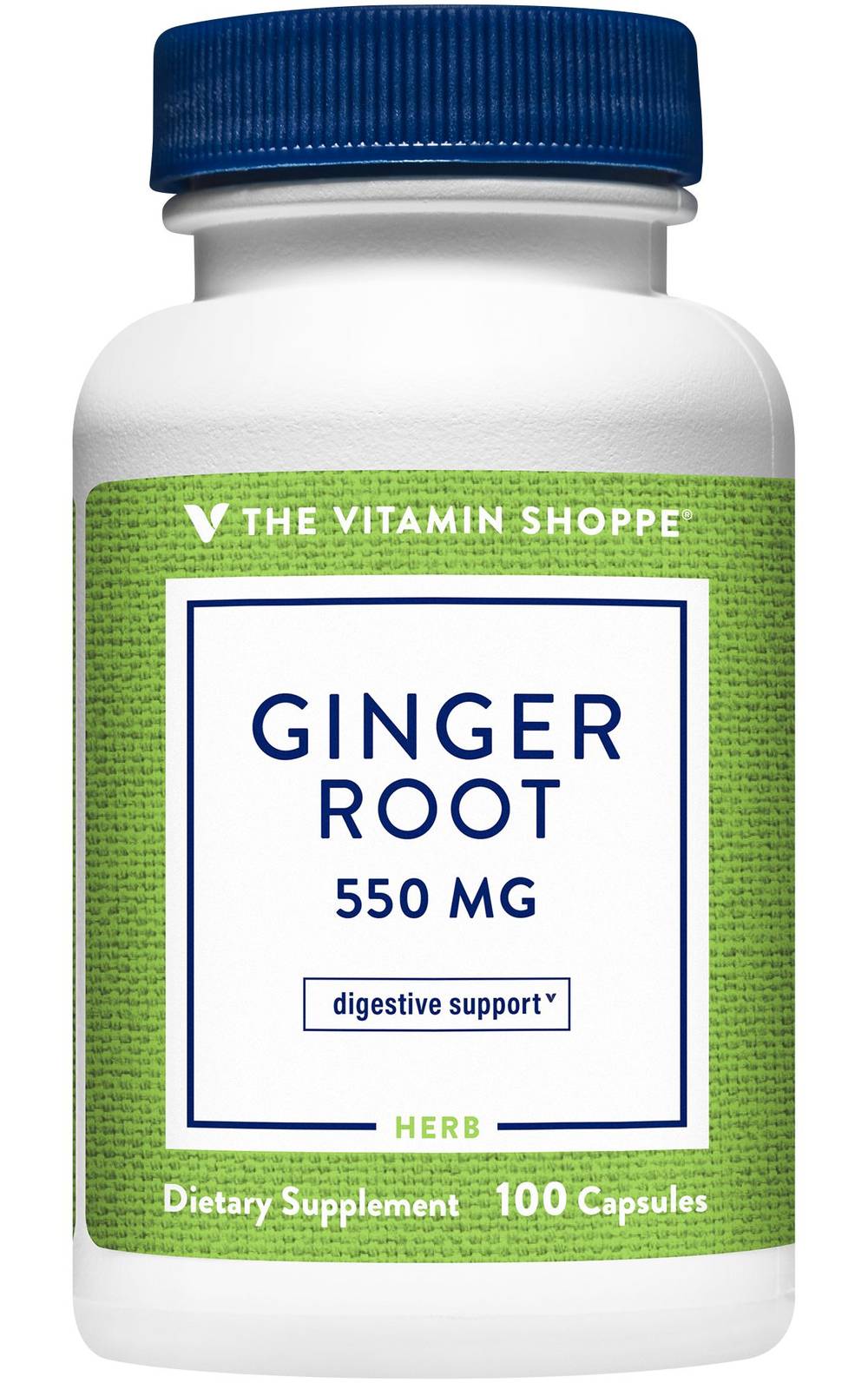 The Vitamin Shoppe Ginger Root 500 mg Capsules (100 ct)