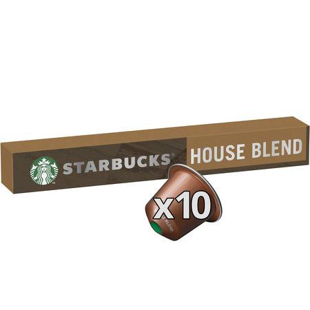 Café capsules Compatibles Nespresso House Blend STARBUCKS - la boite de 10 capsules