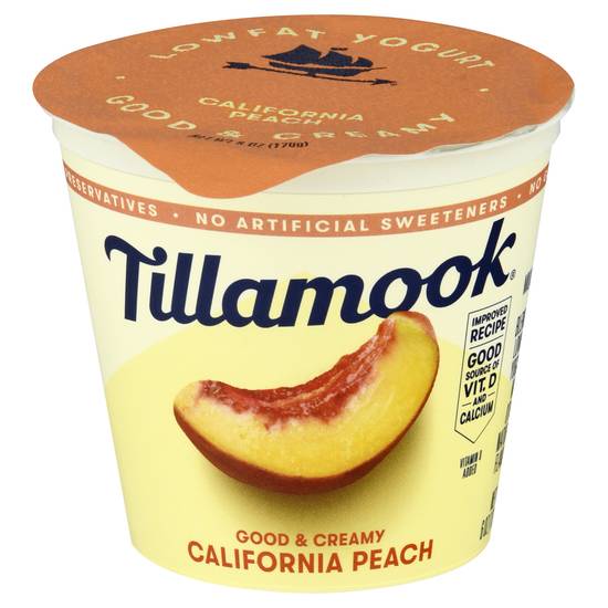 Tillamook Good & Creamy California Peach Yogurt (6 oz)