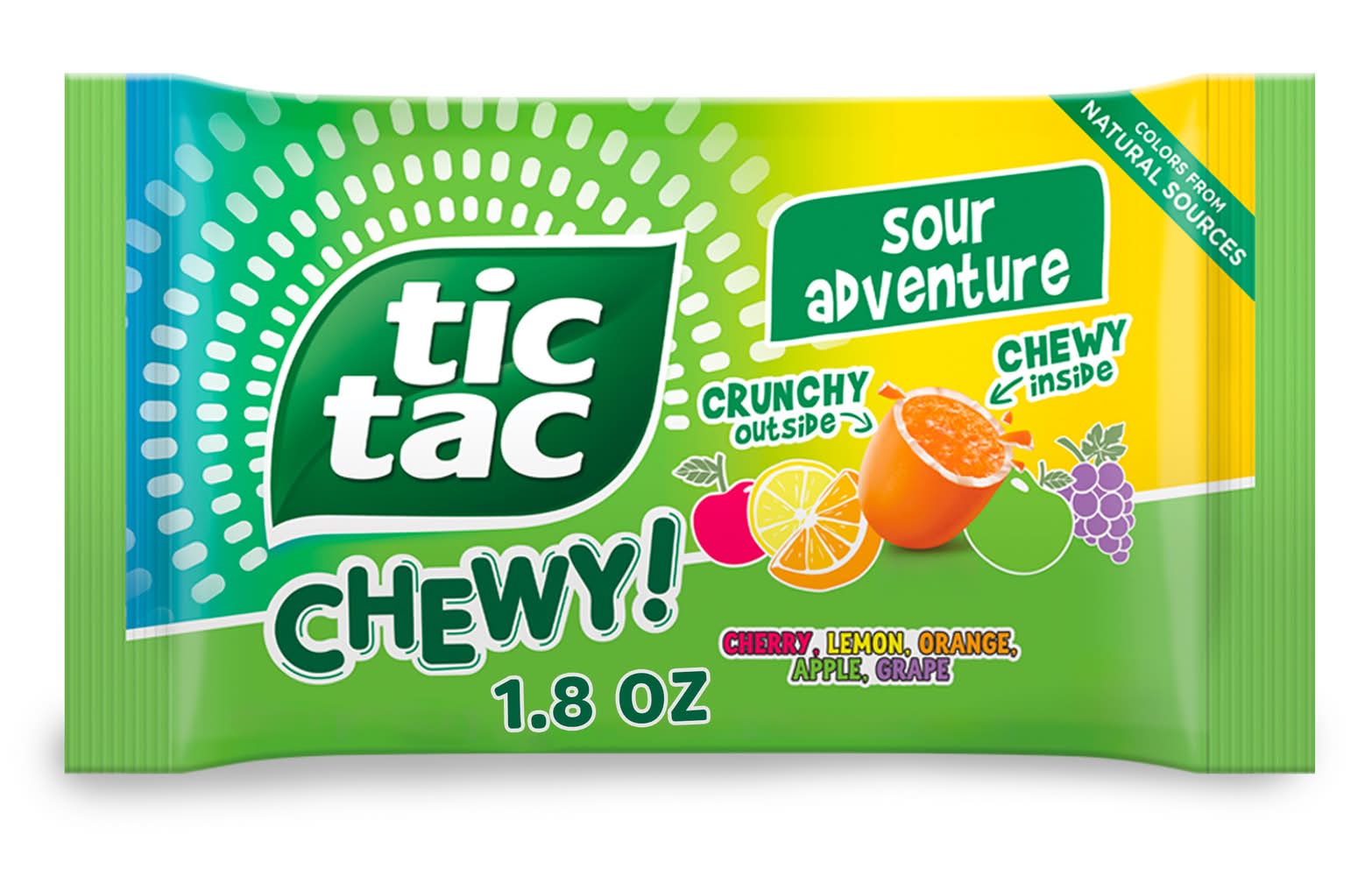Tic Tac Chewy! Sour Adventure Candy, Sour Adventure (1.8 oz)