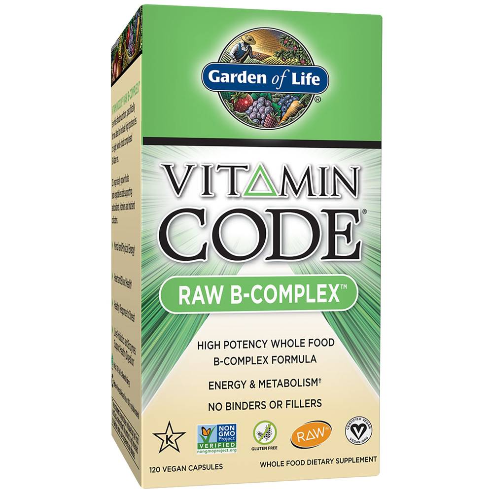 Vitamin Code Raw Vitamin B-Complex – High Potency Whole Food Formula (120 Vegan Capsules)