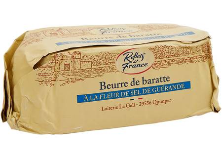 Beurre de Baratte à la Fleur de Sel de Guérande REFLETS DE FRANCE - le beurre de 250g