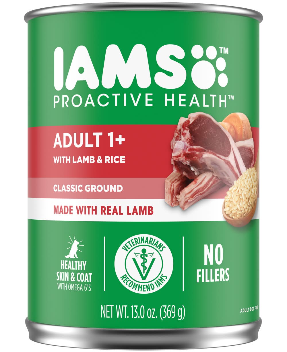 Iams Proactive Health Adult Wet Dog Food, Lamb and Rice (13 oz)