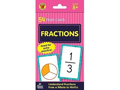 Carson-Dellosa Brighter Child Fractions Flash Cards, Multicolor (54 ct)