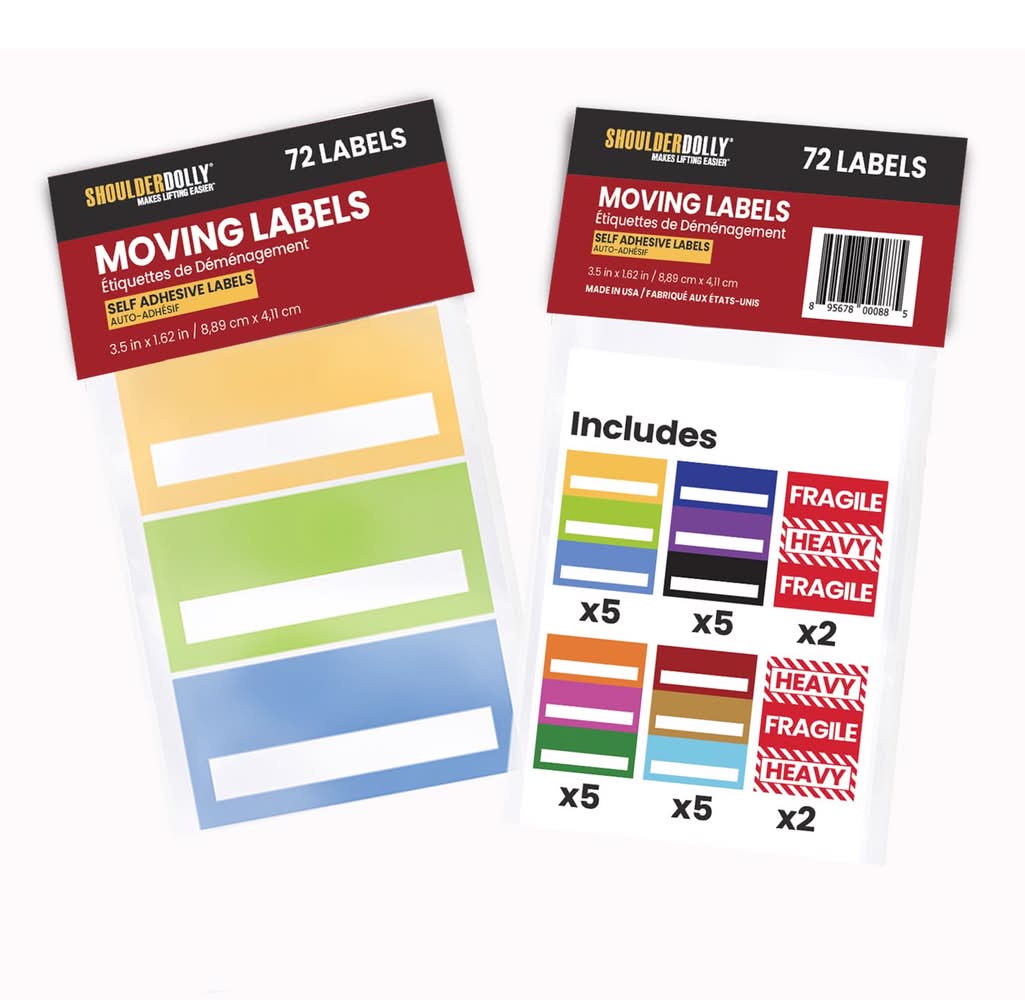Shoulderdolly 3 In. W Moving Labels 72 Pk