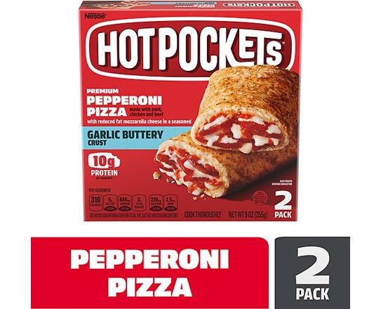 Hot Pockets Pepperoni Pizza Garlic Crust 5oz Box
