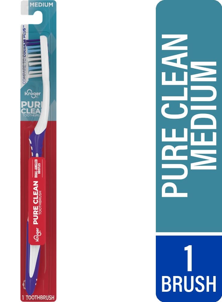 Kroger Medium Bristles Pure Clean Toothbrush