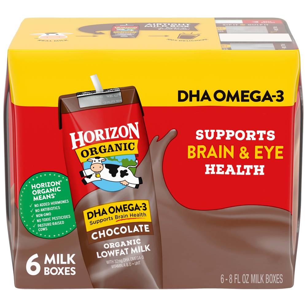 Horizon Organic Lowfat Dha Omega-3 Chocolate Milk (48 fl oz)