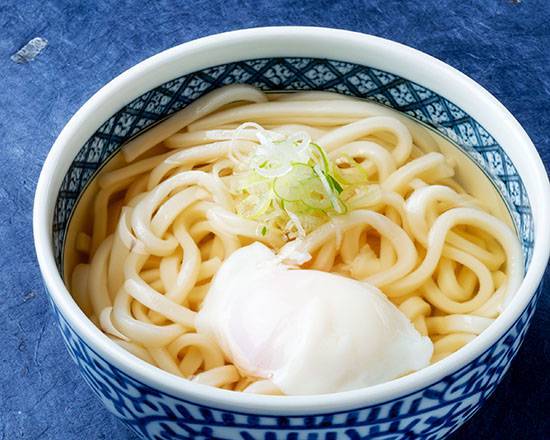 博多 温玉かけうどん Hakata Udon Noodle Soup with Soft-Boiled Egg
