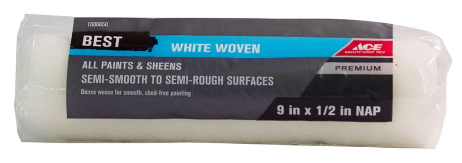 ACE Best Woven 9 In. W X 1/2 In. Paint Roller Cover 1 Pk