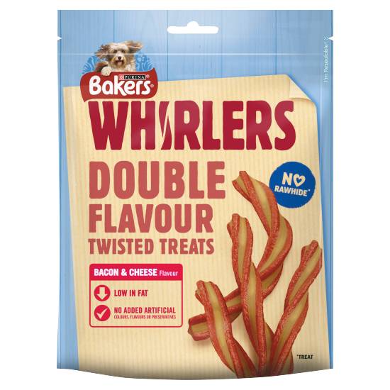 Bakers Bacon - Cheese, Whirlers Dog Treats (130g)