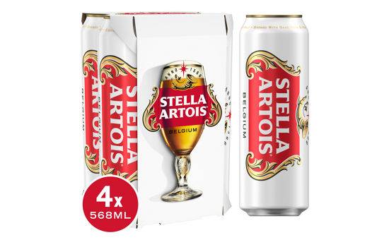 Stella Artois Belgium Premium Lager 4x568ml