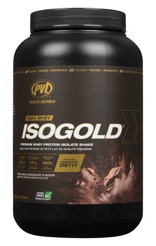Pvl isogold isolat de protéine de petit-lait de qualité première - isogold premium whey protein isolate shake (908 g) (triple chocolat au lait)