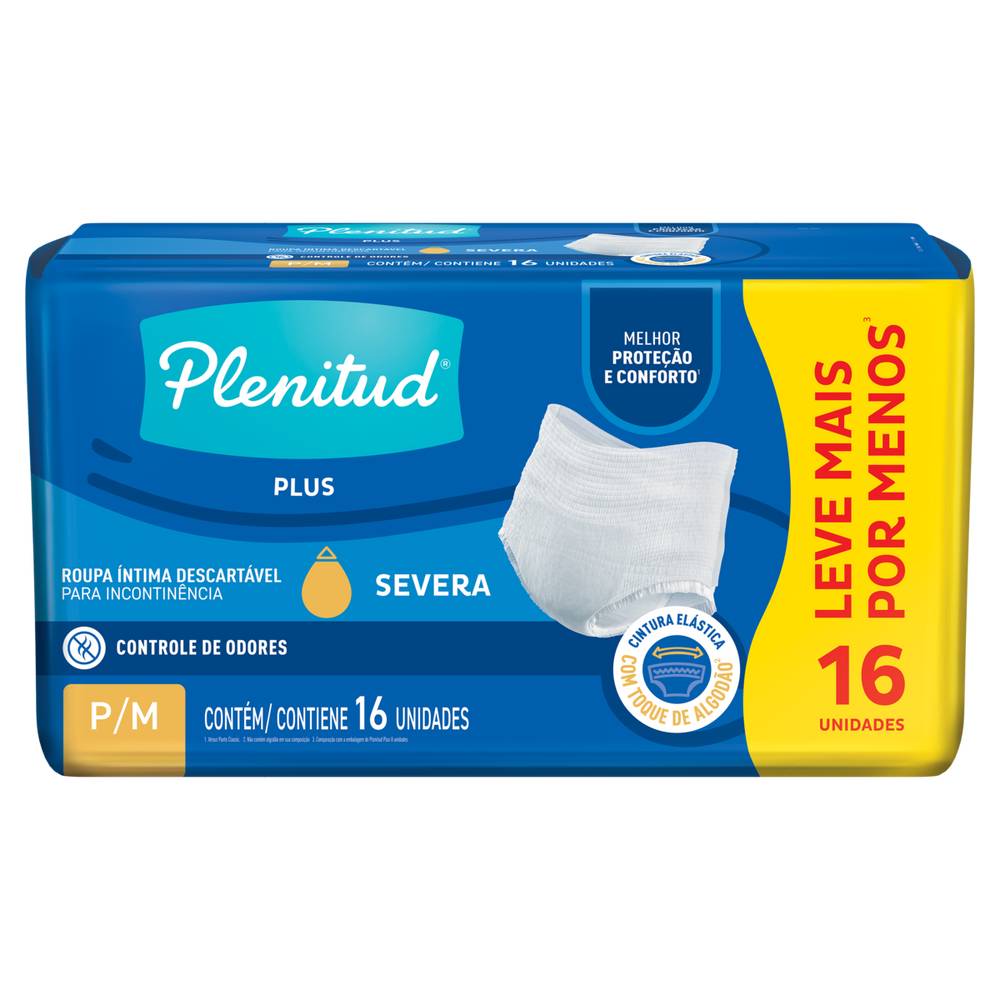 Plenitud roupa �íntima protect plus descartável p/m (16 un)