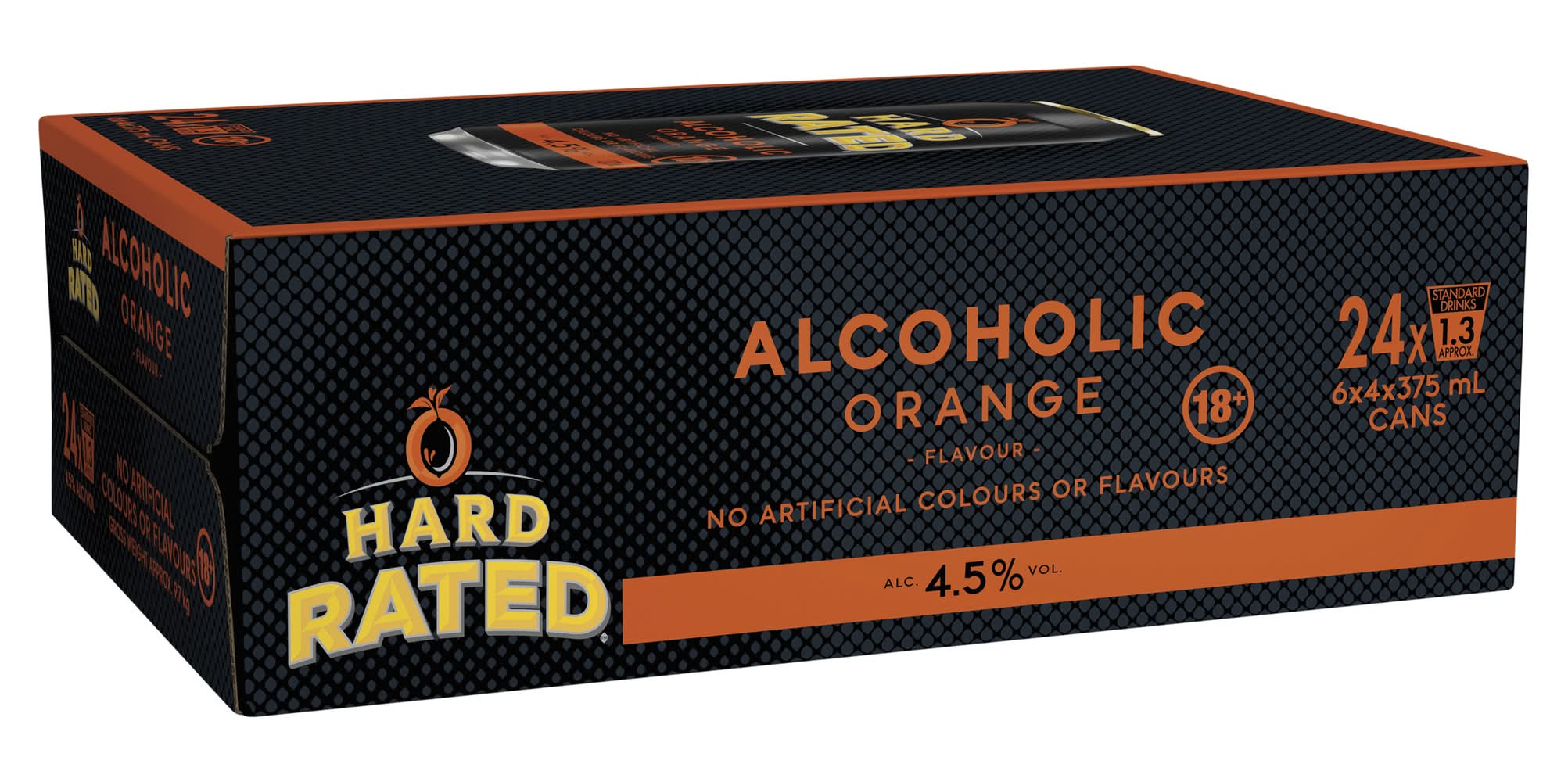 Hard Rated Orange Can 375mL x Pack 24