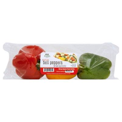 Peppers Bell Peppers Stop Light Prepacked - 3 Count
