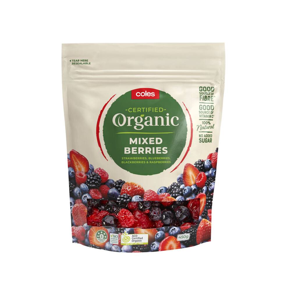 Coles Frozen Organic Mixed Berries