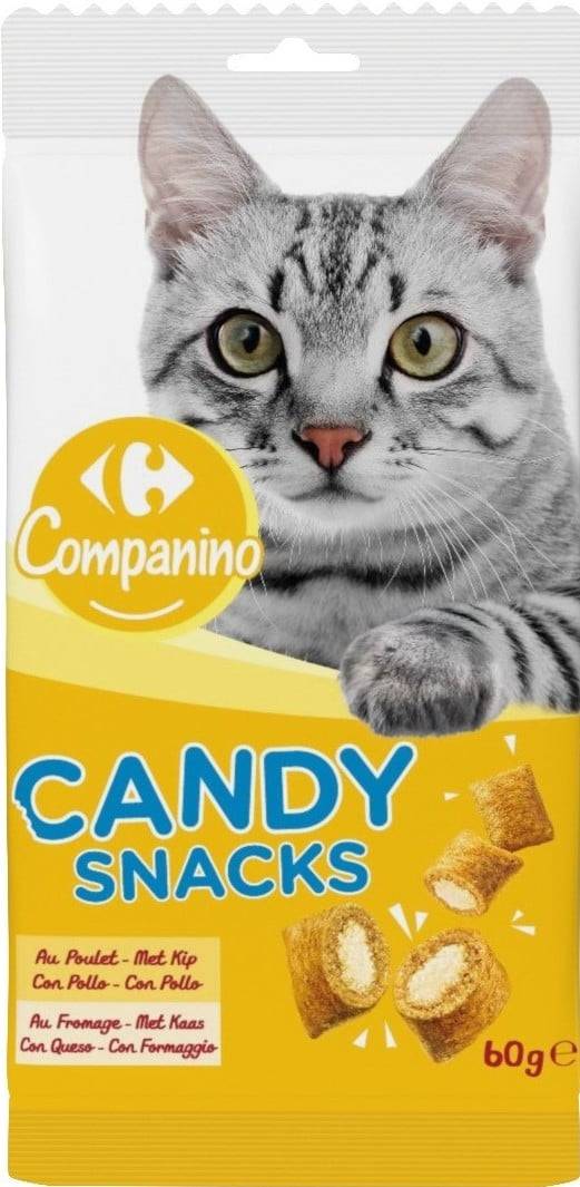 Carrefour Companino - Friandise pour chat candy snacks poulet fromage (60g)