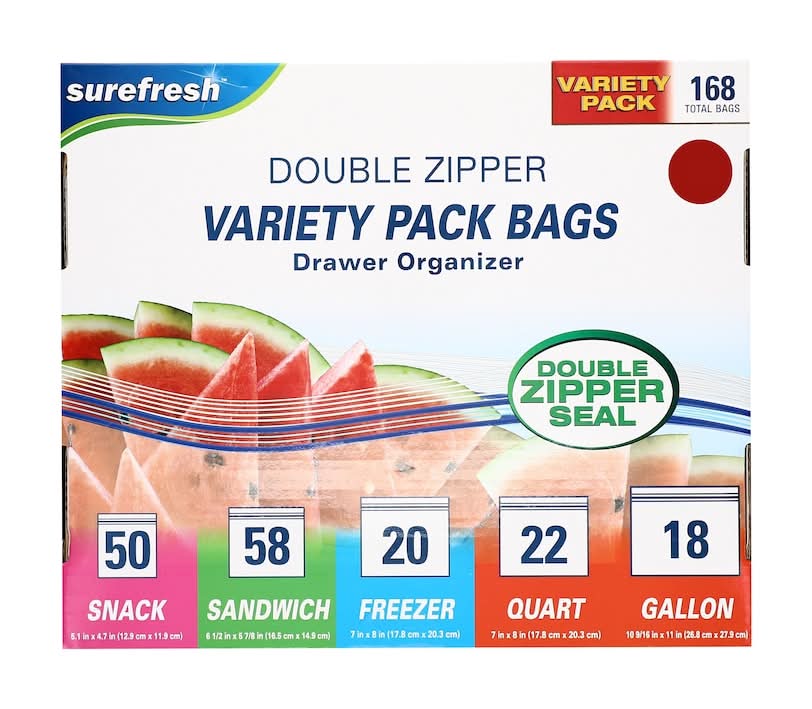 Surefresh Storage Bags Variety packs (168 ct)