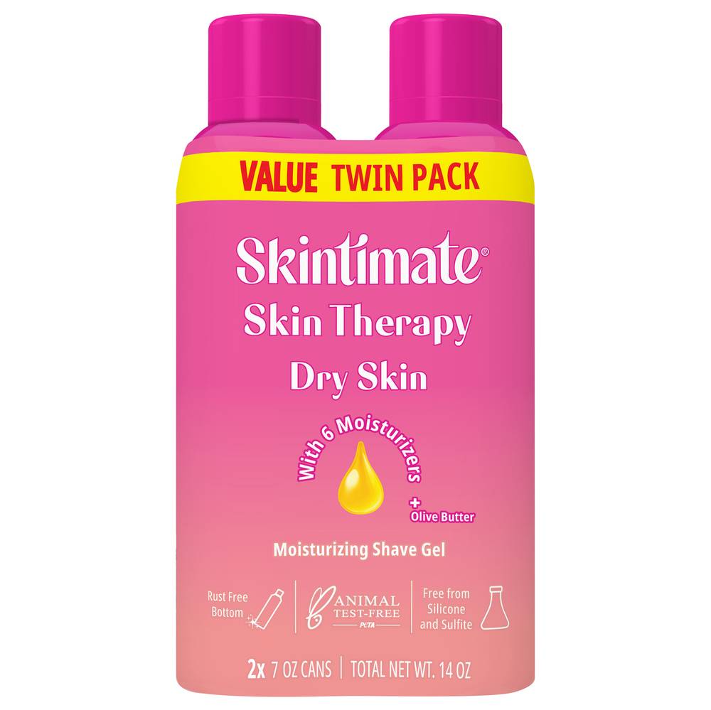 Skintimate Skin Therapy Dry Skin Shave Gel Twin pack (14 oz)