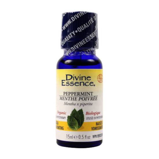 Divine Essence Peppermint Organic Essential Oil (15ml)