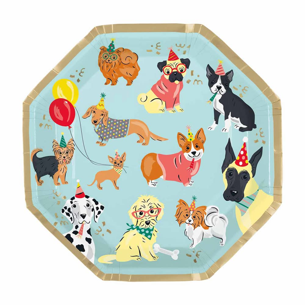 Pawty Time Birthday Party Plates 8 Ct 9.25 In