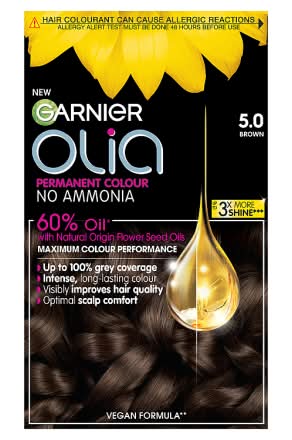 Garnier Brown 5.0, Olia Permanent No Ammonia Hair Dye
