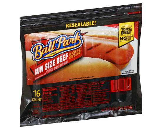 Ball Park · Bun Size Uncured Beef Franks (16 franks)