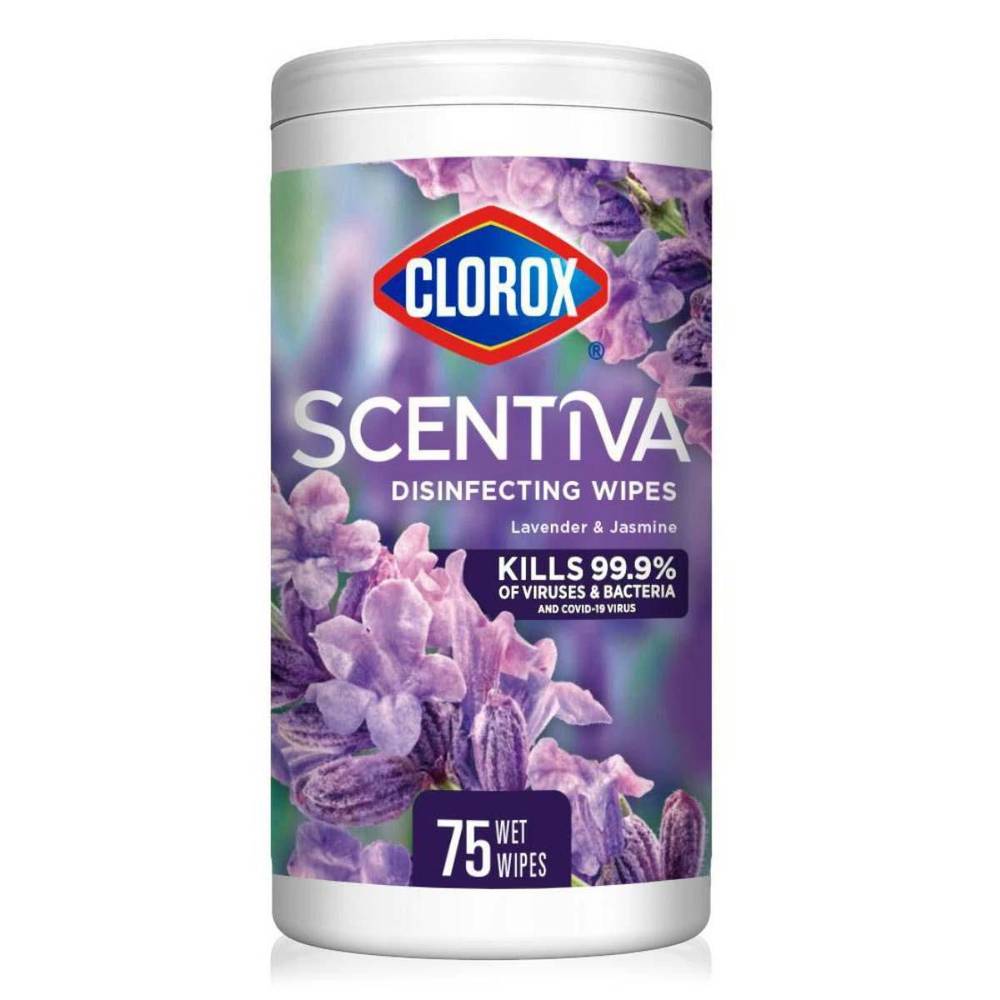 Clorox · Scentiva toallas desinfectantes, lavanda-jazmín (75 un)