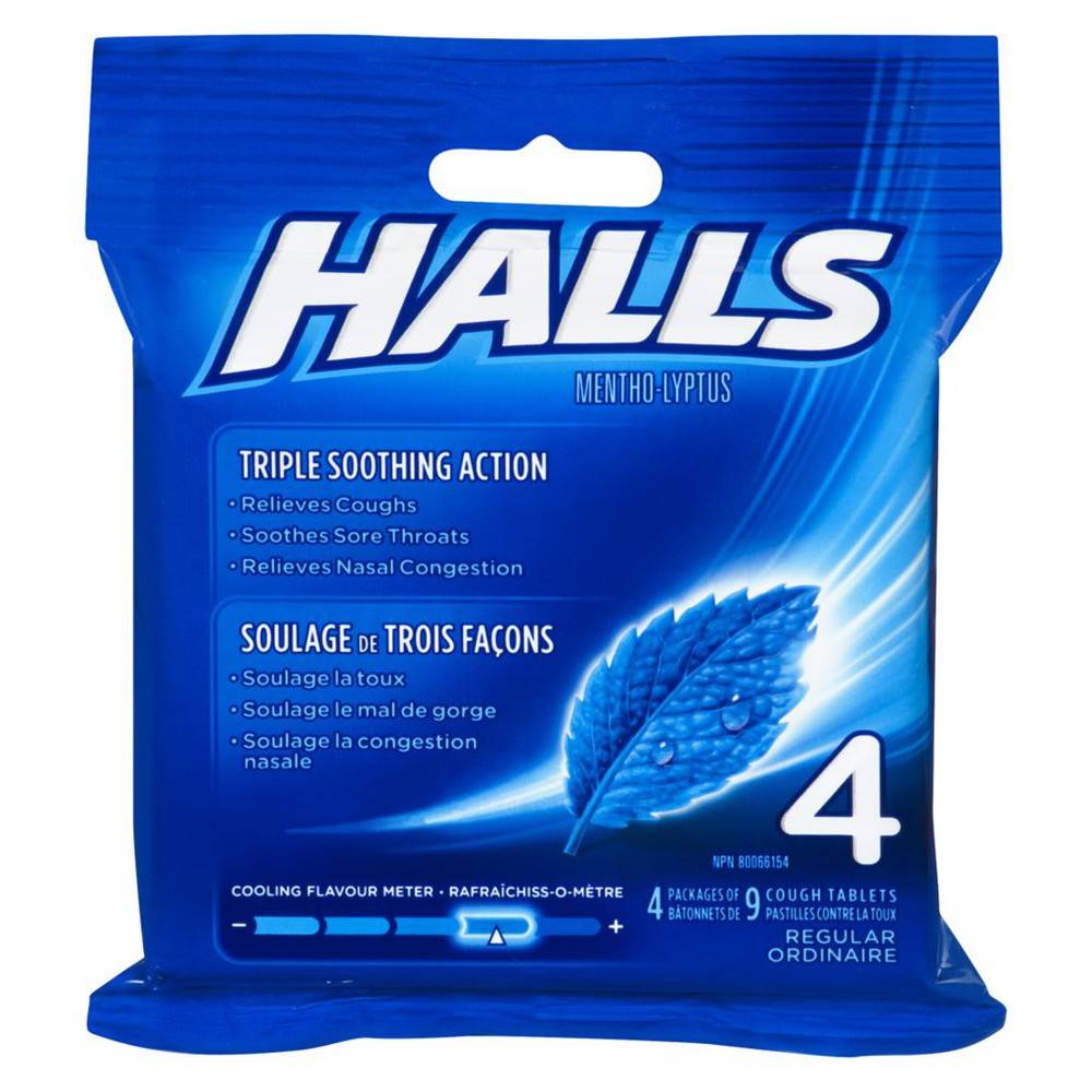 Halls mento-lyptus, regular 4-pack - mento lyptus regular (4 units)