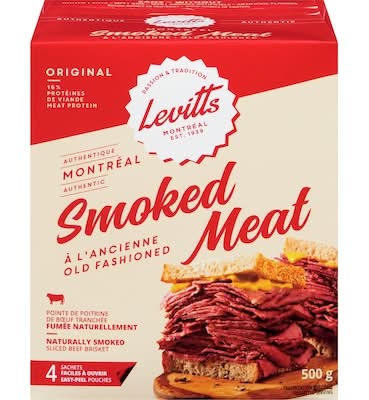 Levitts viande fumée à l'ancienne de montréal - old fashion montreal smoked meat (4 pièces)