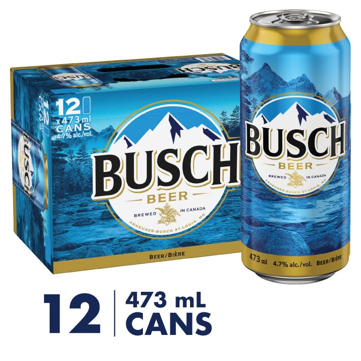 Busch Lager Beer (12 x 473 ml)