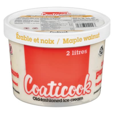 Coaticook crème glacée à l'ancienne - old-fashioned ice cream (érable-noix)